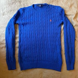 Ralph Lauren Blue Cable Knit Sweater